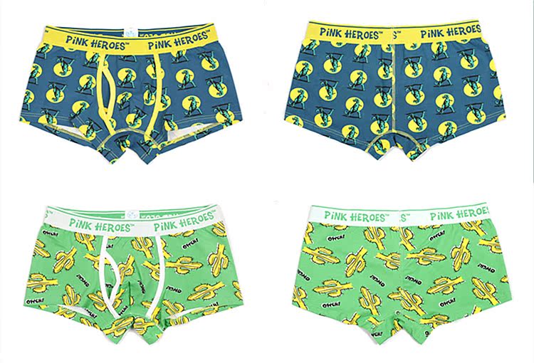 Xu hướng đồ lót nam những người yêu thích đồ lót Châu Âu và Hoa Kỳ boyshort cotton boxer phim hoạt hình thời trang quần trẻ đồ lót đôi giá rẻ