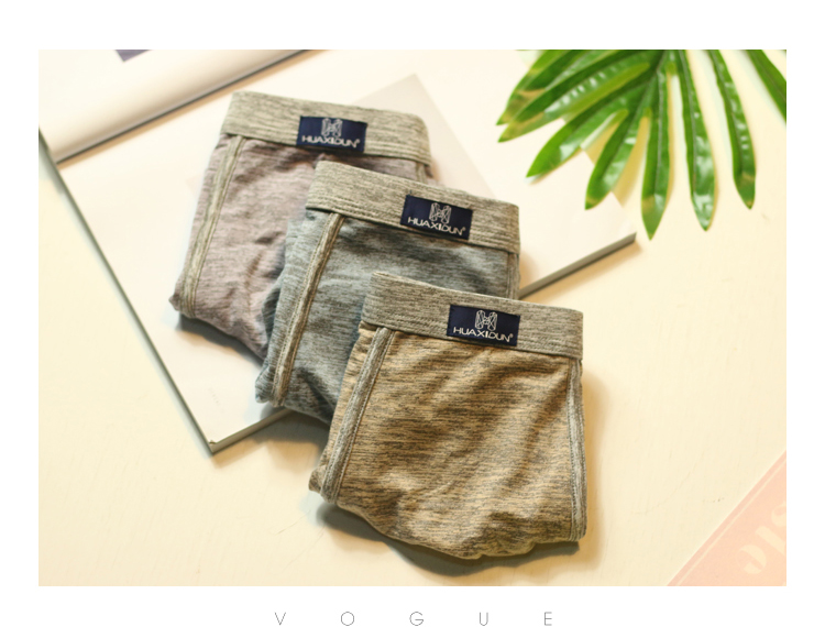 3 hộp Đồ lót cotton thoải mái Nam Boxer Thanh niên Tide Quần short nam Boxer Màu Blend sip cotton cao cấp