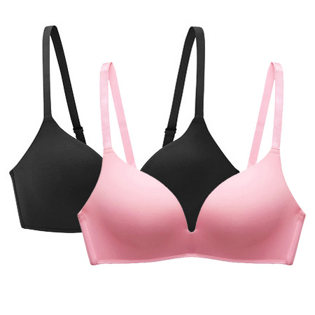 Black + Pinkma'am Underwear Wireless  Bras Japan sexy Smooth surface No trace Gather together comfortable Frivolity paragraph Athletic Underwear