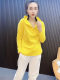 2023 Spring and Autumn New Casual Sweatshirt Long Sleeve Hooded Korean Style Fashion Half Open Collar Women's Fashionable Shirt Versatile and Trendy