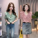 ເສື້ອ chiffon ruffled ແບບຝຣັ່ງຊັ້ນສູງຂອງເກົາຫຼີ