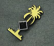 European Wind Van Retro Tropical Coconut Tree Cap Emblem African Legion Breast card Its mountain hat Decoration Chapter