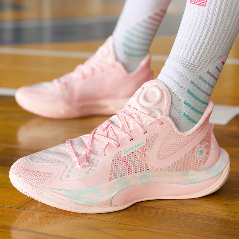 New Iverson Basketball Shoes, Low-Top, Unisex, Summer Breathable, Wear-Resistant, Non-Slip, Youth Shock-Absorbing Casual Sports Shoes
