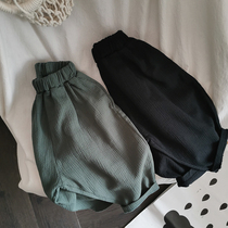 Accent to explosive foreign style small loose pants Korean children cotton radish pants 8-9 pants 2021 autumn