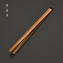 Inlay imitation Dai head fine grinding jade bamboo tea clip bamboo tea cup clip tea clip bamboo clip six gentlemans tea road accessories