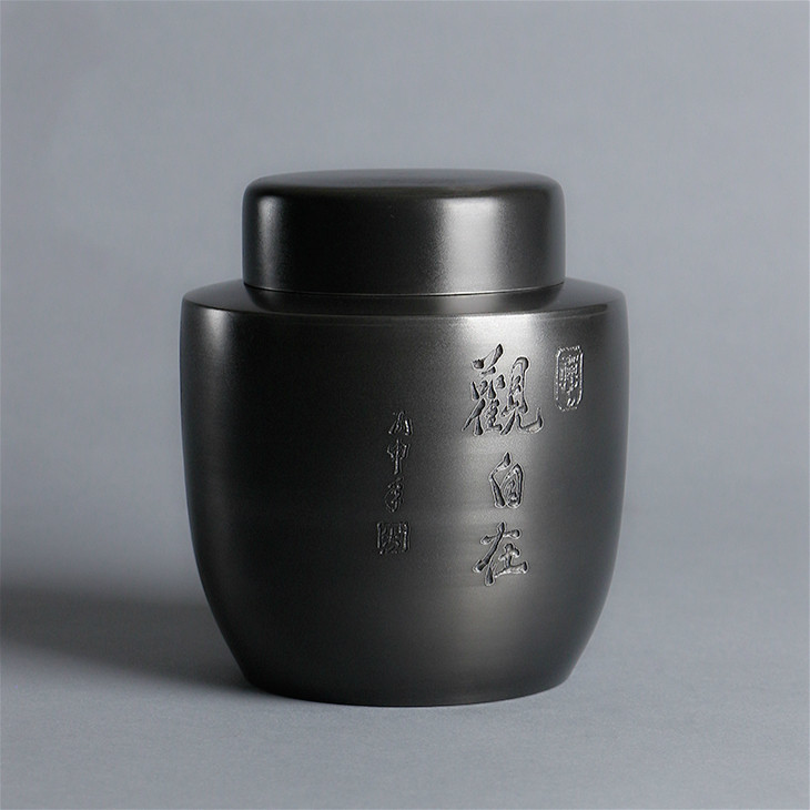 View at ease with handmade tea bin tin cans Yunnan an old 99 9% pure tin tea leaf jar Woke Tea Jar Sealed Jar Tea Accessories