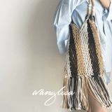 Пляжная плетеная соломенная сумка на одно плечо, популярно в интернете