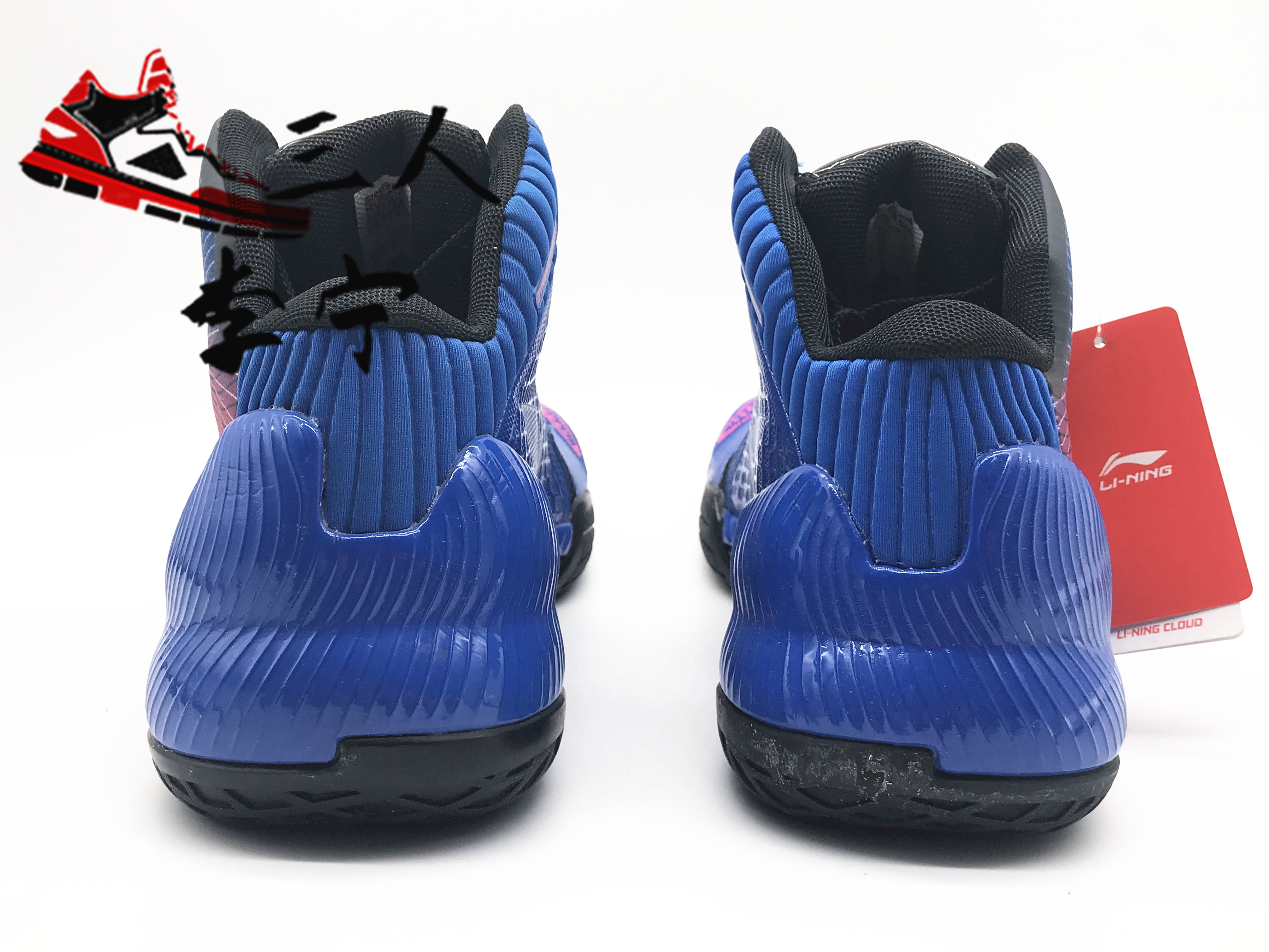 Li Ning giày bóng rổ phantom tím đen màu xanh mùa xuân và mùa thu cao để giúp hấp thụ sốc mang boots giày thể thao ABAM007-1-3 giày bóng rổ curry