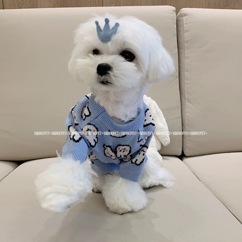 Свитер с собачьим свитером для любимой одежды Малзисби Тедди Скоме Снежный щенок щенка