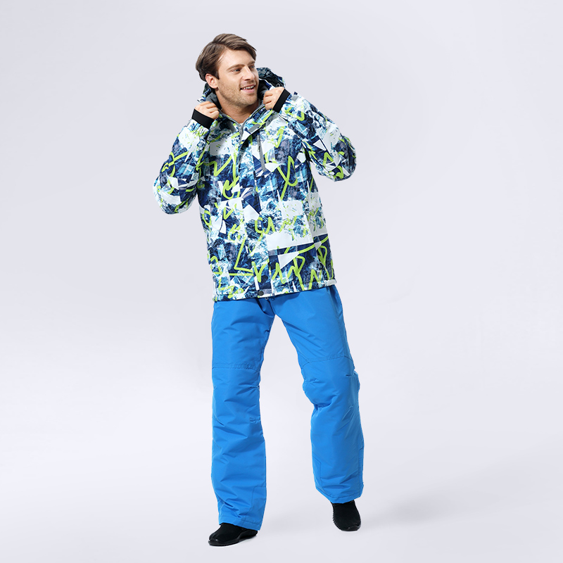 Ski suit men's set Snowboard winter thick waterproof waterproof ski suit pants ski equipment set full set