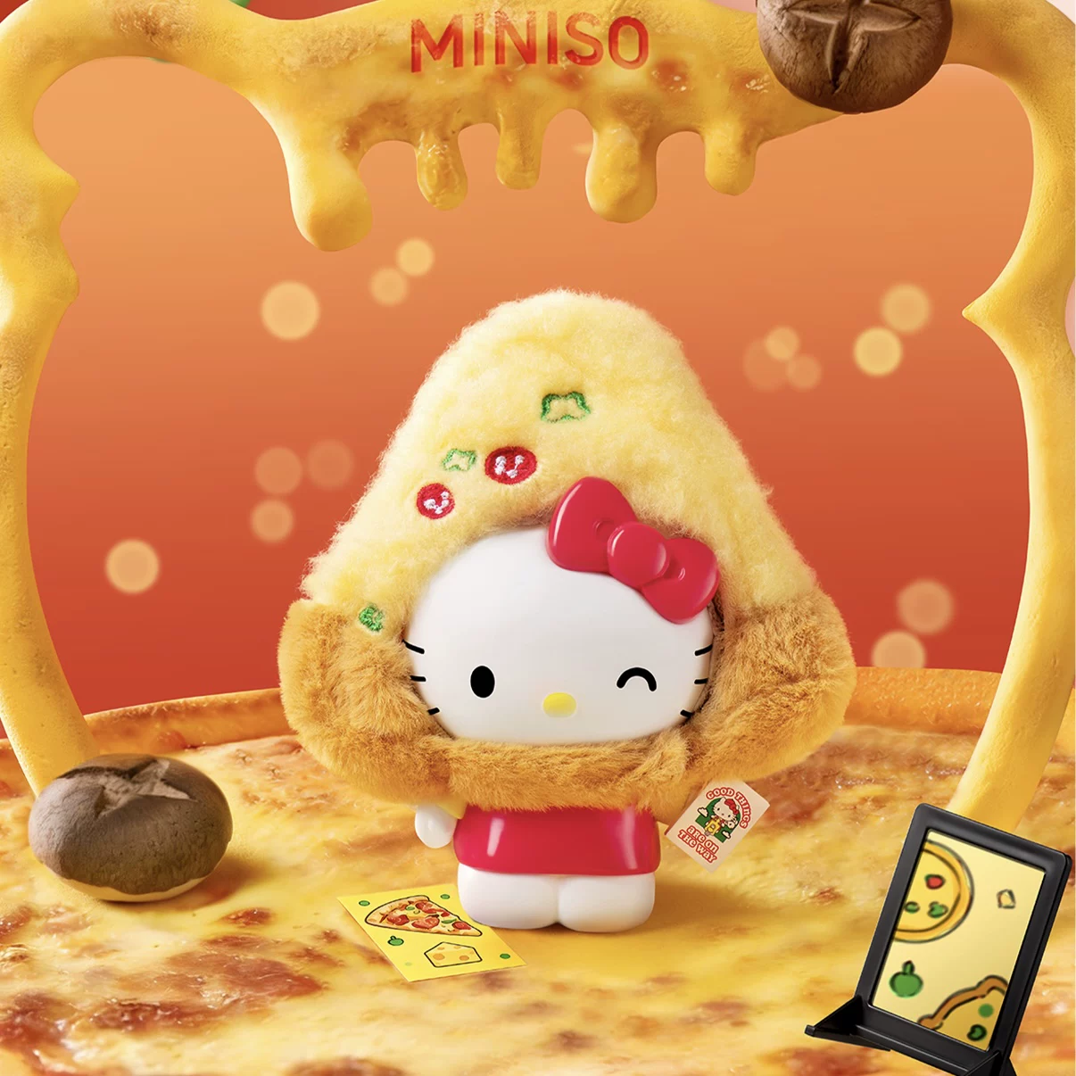 MINISO Hello Kitty Pizzeria Diary Series настольная модель-слепая коробка милый периферийный