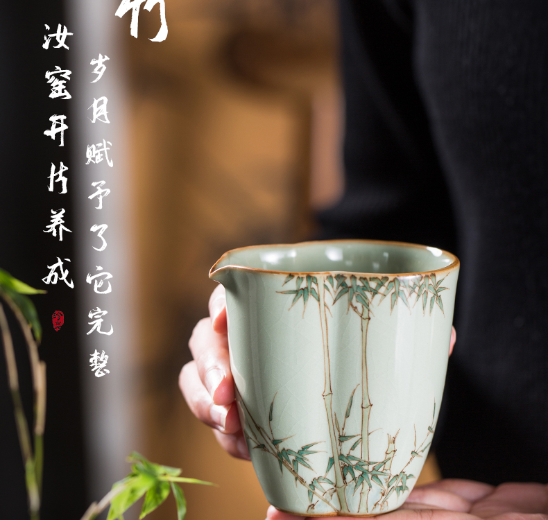 Owl up jingdezhen to open the slice your up glaze high - end tea set large portion checking ceramic fair cup and a cup of tea ware gourd