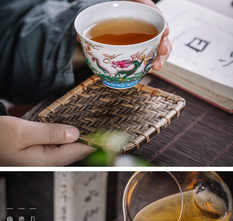 The Owl five dragon up jingdezhen tea set all checking ceramic cup kung fu tea masters cup tea cups