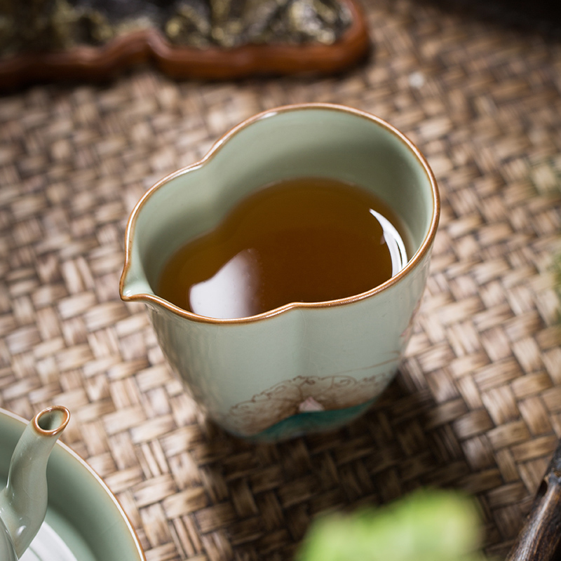 Owl up jingdezhen to open the slice your up glaze high - end tea set large portion checking ceramic fair cup and a cup of tea ware gourd