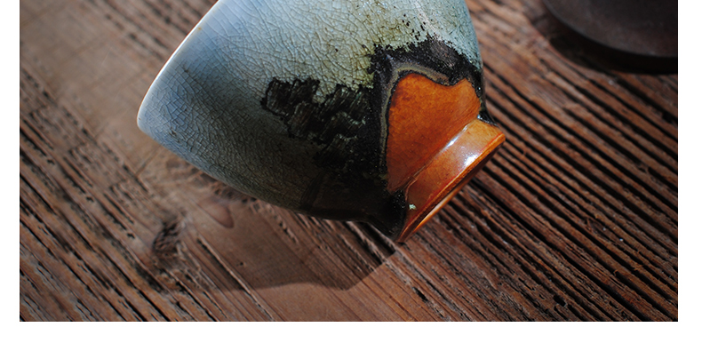The Owl chai up up with jingdezhen tea sets variable glaze teacup dharma lohan crack glaze tea cup kung fu tea cups