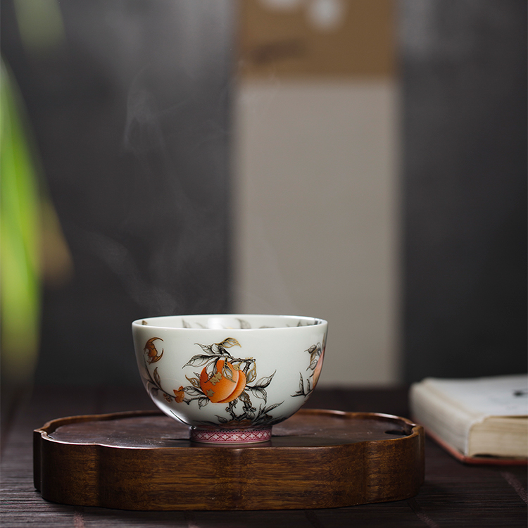 The Owl up jingdezhen tea set manually red hand - made ceramic kongfu master cup alum live antique porcelain cups