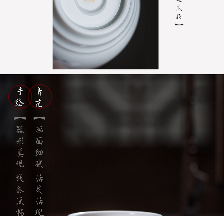 The Owl up with jingdezhen ceramic manual hand - made character, informs the to kung fu tea master single cup tea tea cup