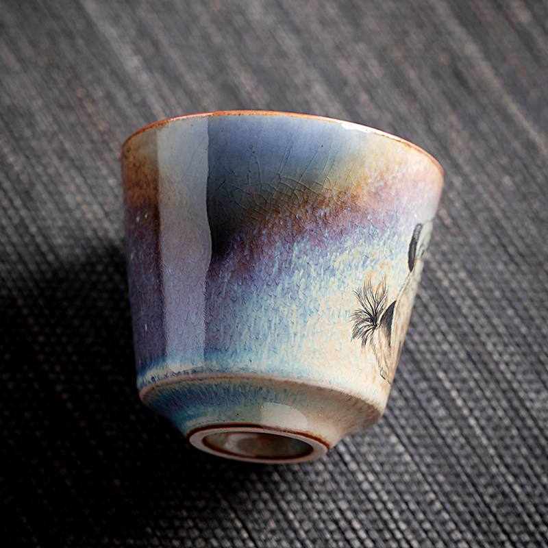 Jingdezhen ceramic manual variable glaze teacup hand - made zodiac dog personal cup master cup single cup sample tea cup