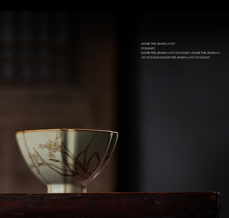 The Owl hand your up up with jingdezhen tea set on a line to kung fu masters cup hexagonal hat cup tea cups