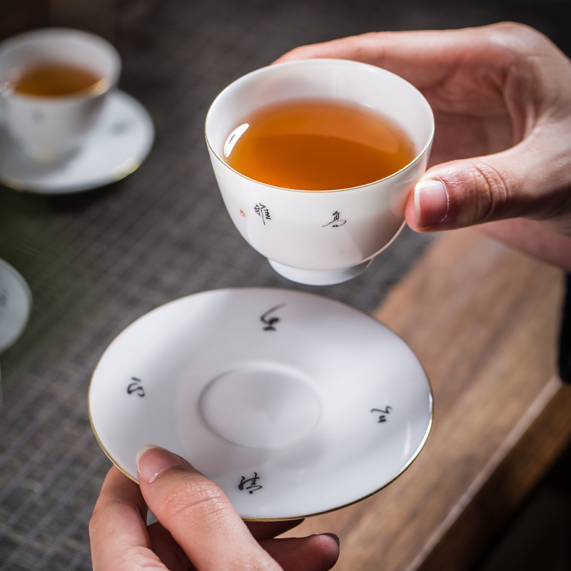 【 5.3 】 jingdezhen pure manual hand - made colored enamel yulan cup
