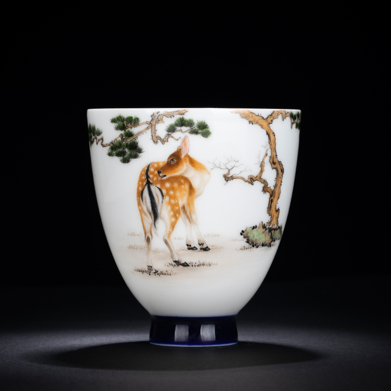 Owl up - market metrix 'one cup sample tea cup cup for cup kung fu tea cup single CPU jingdezhen hand deer tea cups