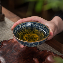 Jingdezhen Qingdao Ceramic Ceramic Tea Cup master Cup painted Pu - ji cup to taste a single cup of wood kiln tea