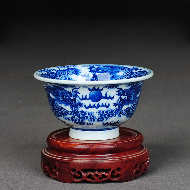【 7.20 】 jingdezhen pure manual hand - made painting wulong pressure hand of master cup inside and outside
