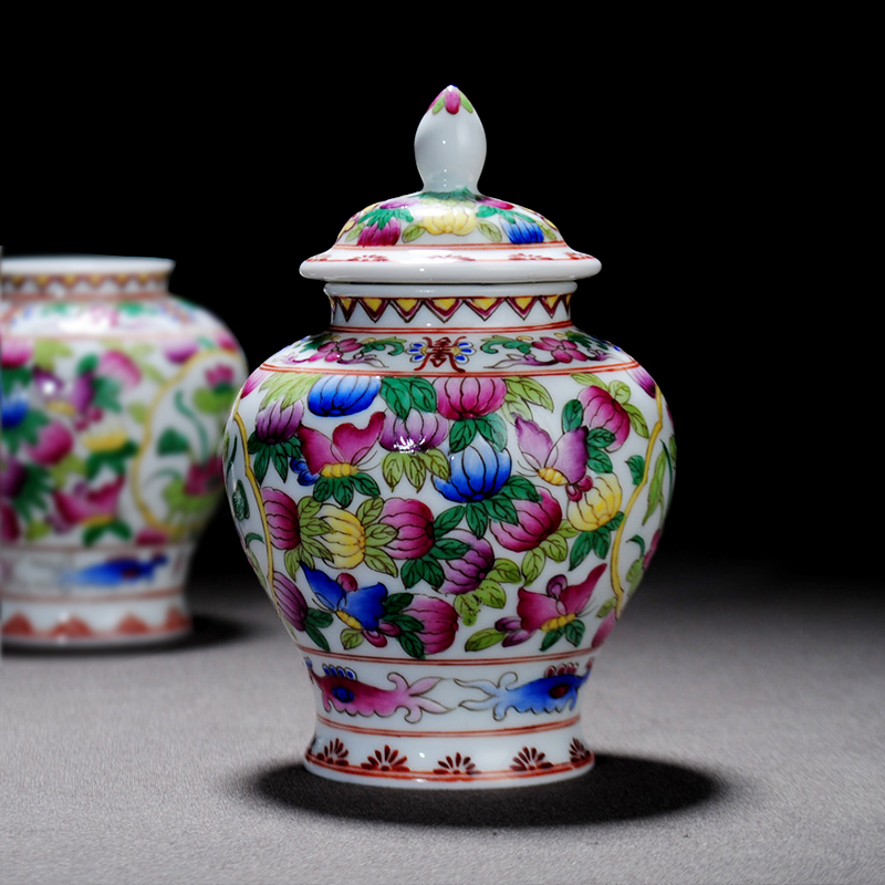 The Owl up jingdezhen colored enamel antique tea set general hand - made as cans small ceramic tea pot classical design