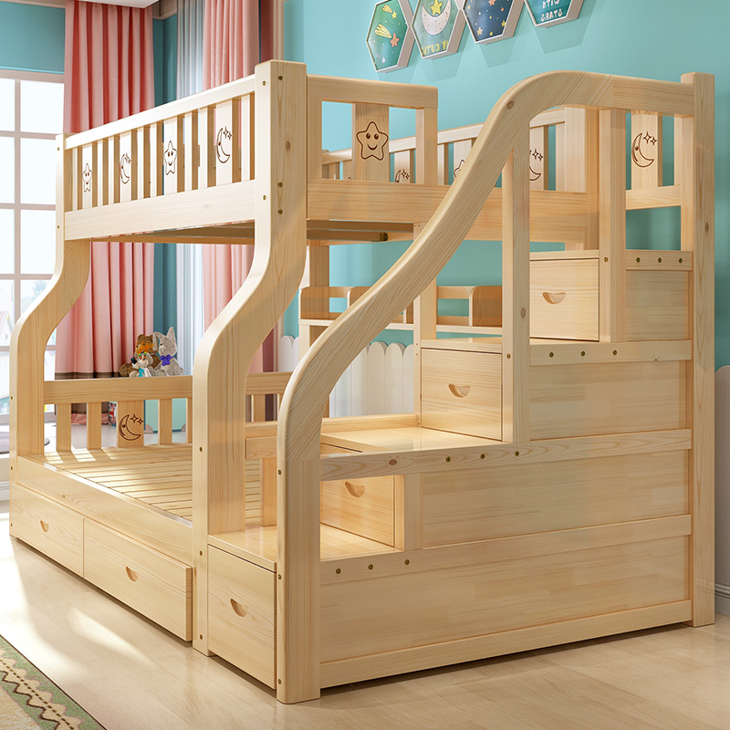 All solid wood bunk bed bunk bed two-layer multi-functional combination mother-of-child bed bunk wood bed bunk bed bunk bed