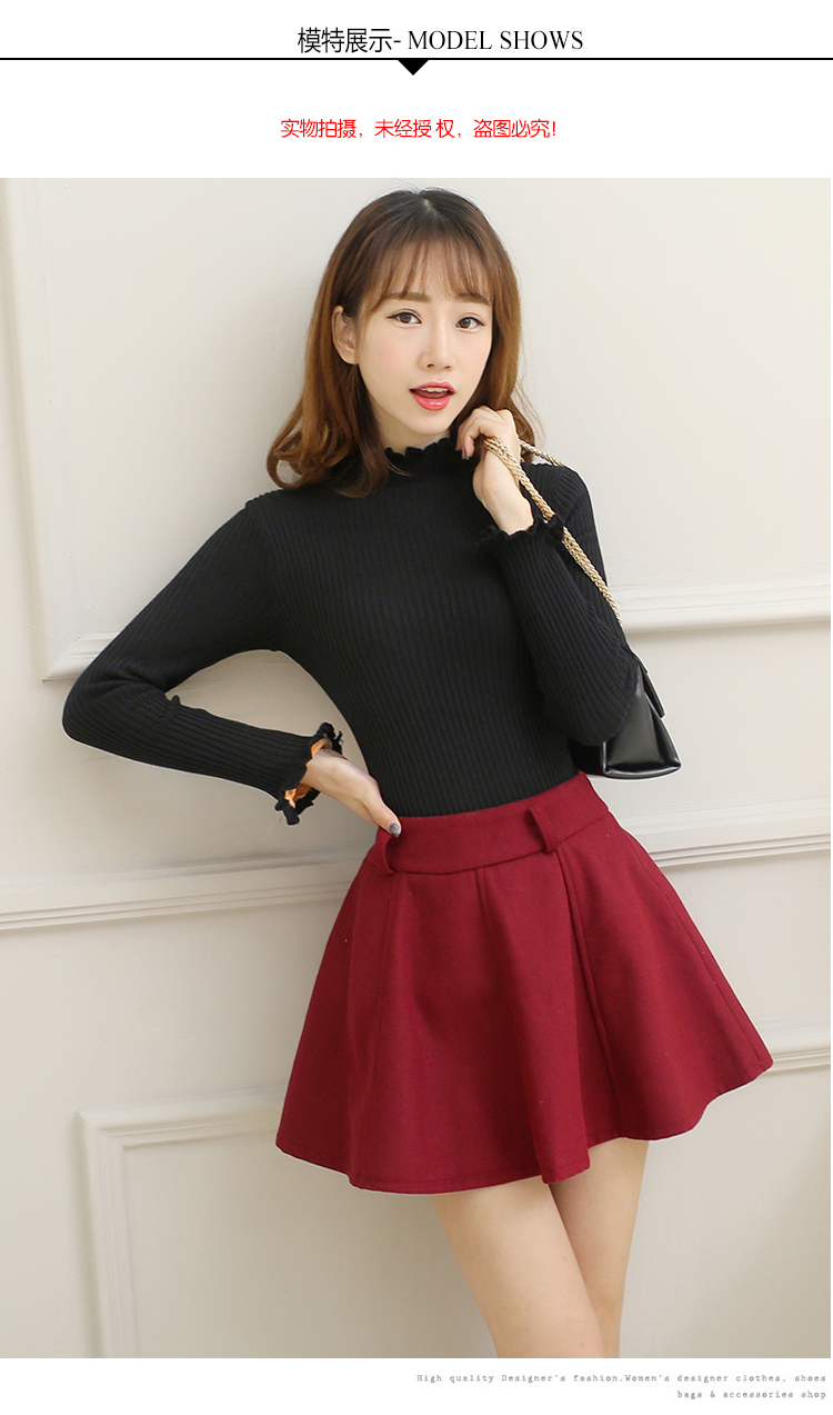 Mùa thu đông cộng với áo len nhung dày nửa cao cổ áo len nữ ấm áp đáy áo co giãn Áo len mỏng mỏng áo len nữ hàn quốc giá rẻ