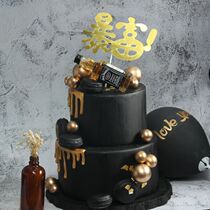 New cake decoration plug-in plug-in flag plug-in fashion net red team dessert table decoration rich series plug-in