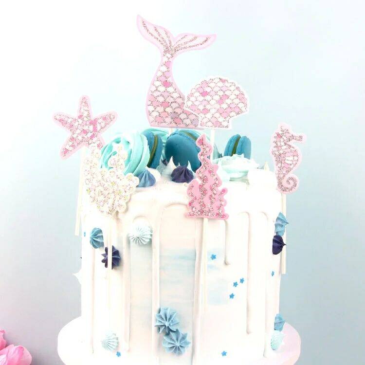 Cake Decorating Inserts Ocean Collection Shiny Mermaid Tail Set Summer Bestsellers Cake Decorating Inserts