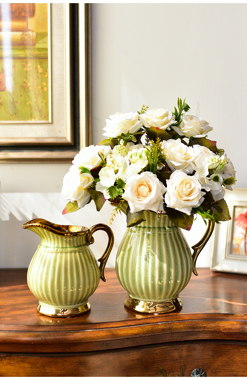 American light European - style key-2 luxury ceramic vases, I and contracted sitting room tea table table flower art flower arranging, adornment is placed