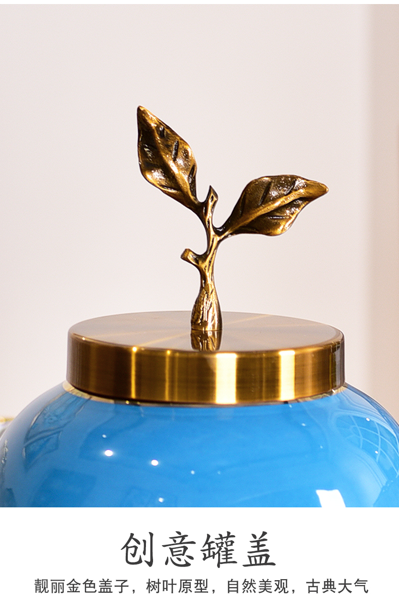 Modern light vase key-2 luxury furnishing articles of jingdezhen ceramic sitting room porch home decoration decoration high - end American TV ark