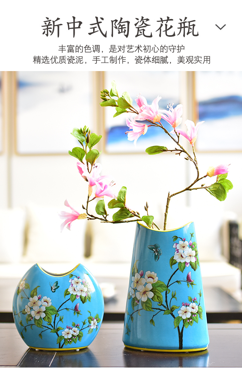 New Chinese style of jingdezhen ceramic flower arranging TV ark, wine furnishing articles American the sitting room porch decoration home decoration