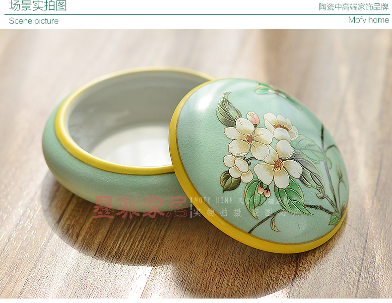 New Chinese style creative furnishing articles ceramic store content box jewelry box American country sitting room bedroom soft adornment ornament