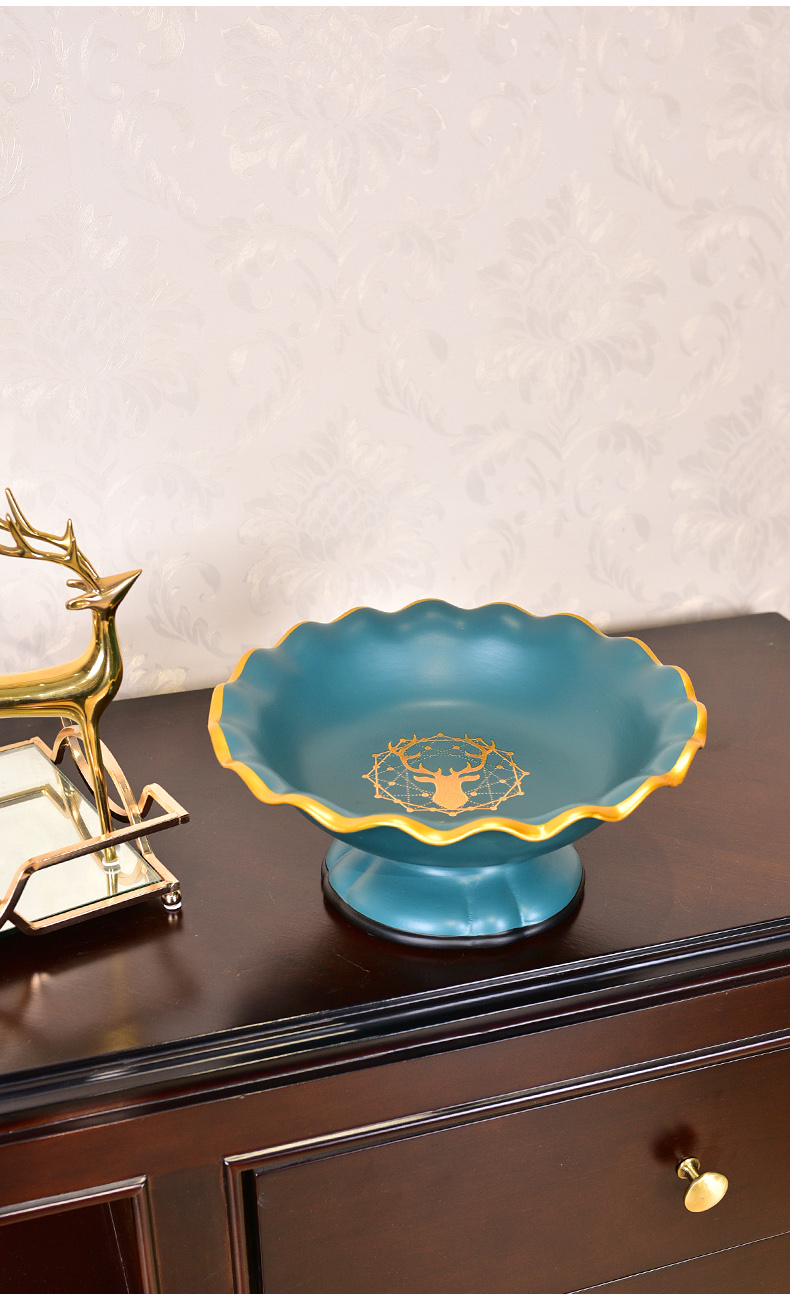 Modern living room table light and decoration ceramics big bowl tea table European - style snack dish candy dish home furnishing articles