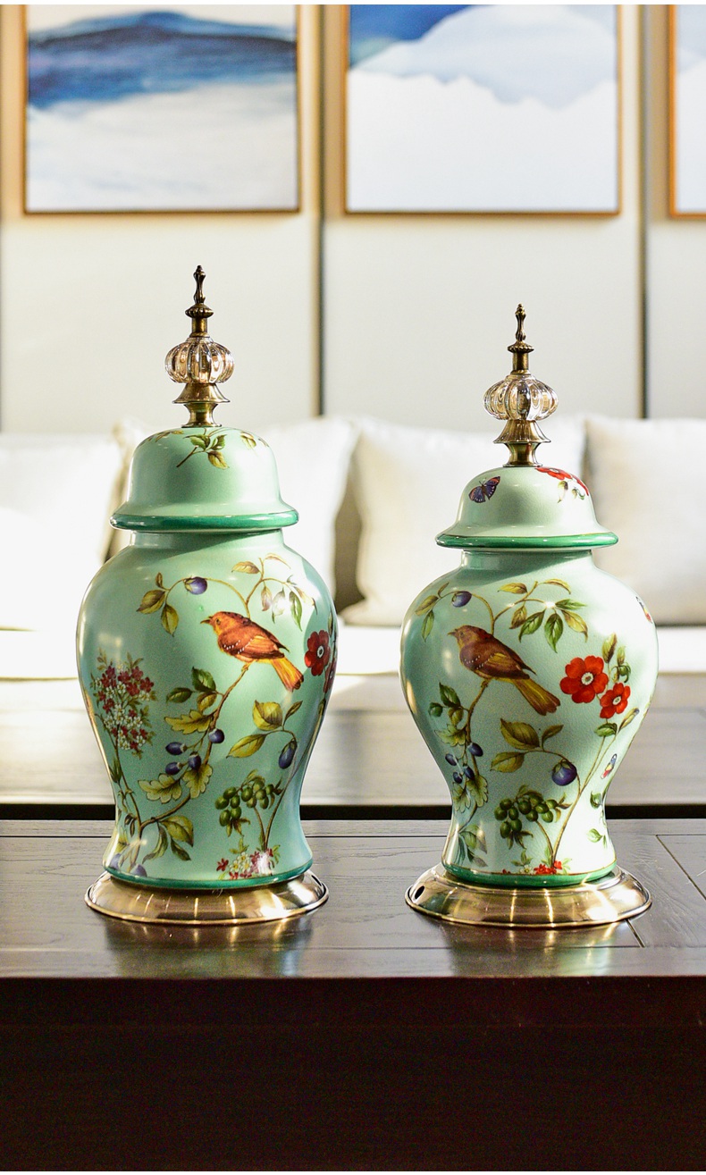 New Chinese style restoring ancient ways American light and decoration ceramics furnishing articles wine home TV ark of the sitting room porch decoration decoration process