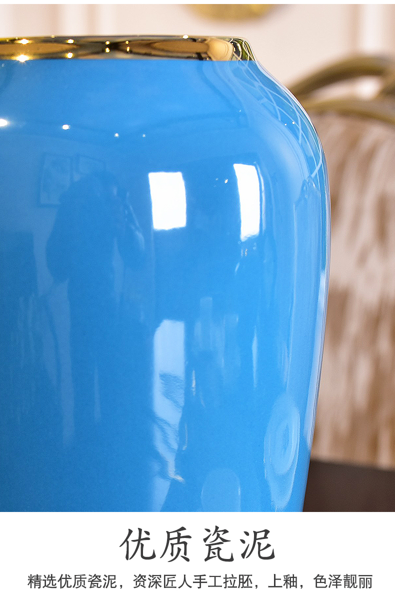 Modern light vase key-2 luxury furnishing articles of jingdezhen ceramic sitting room porch home decoration decoration high - end American TV ark
