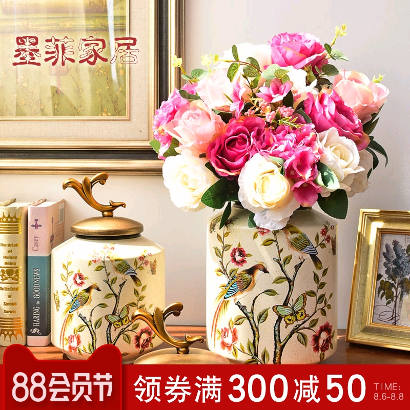 European ceramic vase furnishing articles American home sitting room porch ark, flower arranging storage tank table decoration decoration