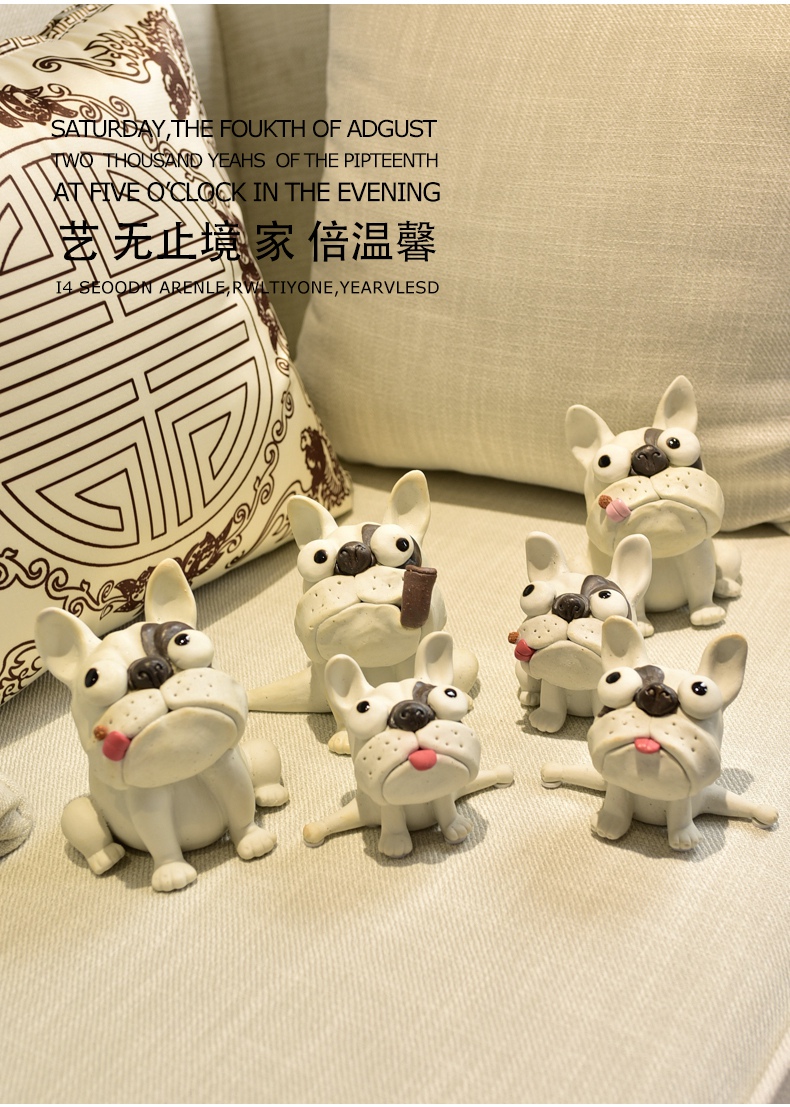 Jingdezhen what checking ceramic bulldog furnishing articles household act the role ofing is tasted TV ark, wine porch soft adornment ornament