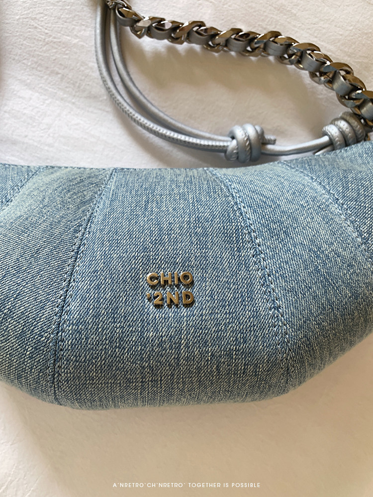 NANFENG CHIO2ND ZURICH CORND полумесяц пакет оригинал меньшинство джинсы синего плечо сумка женщина коровий рог пакет chio’2nd 