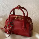 Элитная подушка, красная портативная сумка через плечо, из натуральной кожи