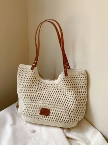Пляжная плетеная сумка через плечо