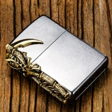 Оригинальная Zippo более легкая подлинная корейская версия древнего красивого цветочного песчаного черепа Серп
