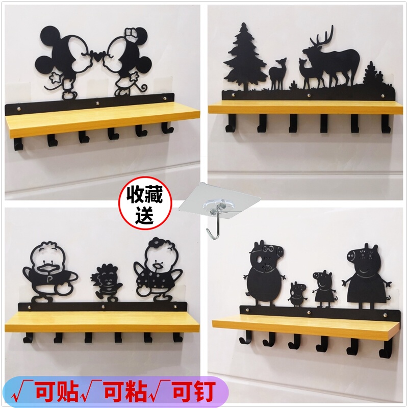 Creative Decorative Hook Rack, No-Drill Clothes Hanger, Traceless Hook for Entryway, Bedroom, Behind Door, Wall-Mounted Coat and Hat Hook