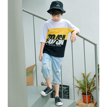 (Broken code to pick up leakage does not support return)Boy summer suit 2020 summer childrens foreign style male baby handsome