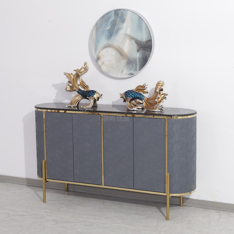 Door Hall Xuanguan cabinet Brief about modern light lavish marble into the door Living room Art Deco Fancy Dining Cabinet
