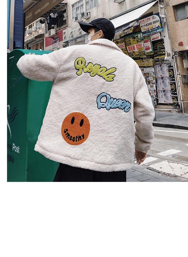 Tide shop 2018 thu đông Hàn Quốc giản dị nam buông thả lông cừu khâu bông teen phổ biến hoang dã áo lót lông cho nam