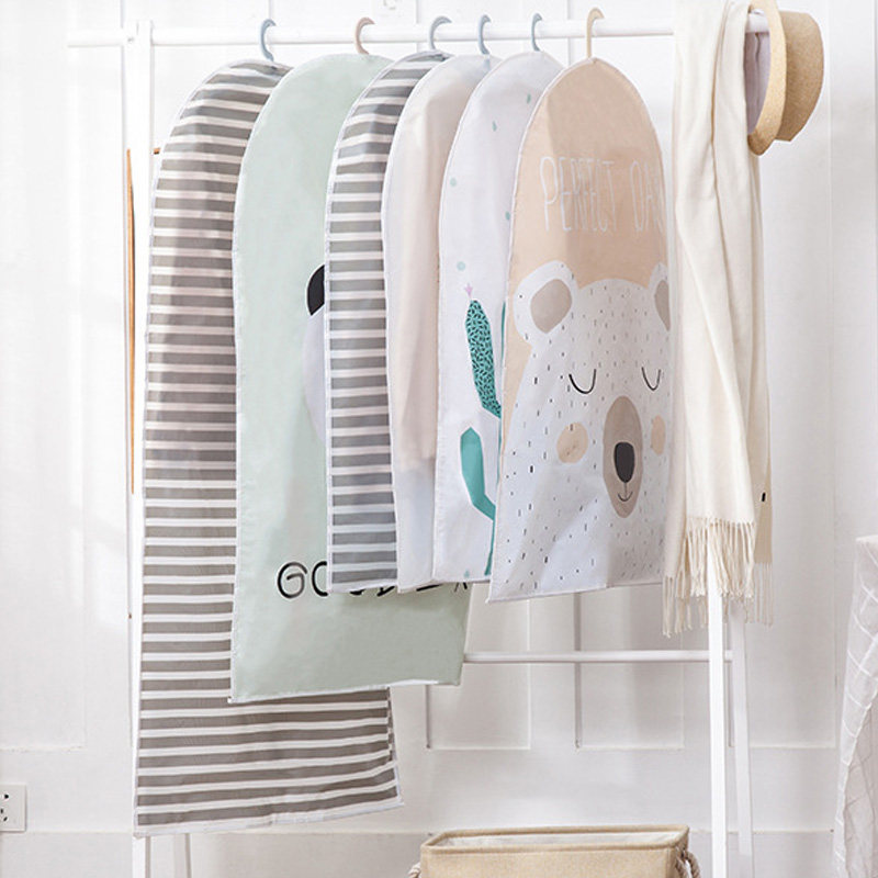 Three clothes dust cover printed suit cover cartoon clothing storage bag thickened clothes dust bag P26